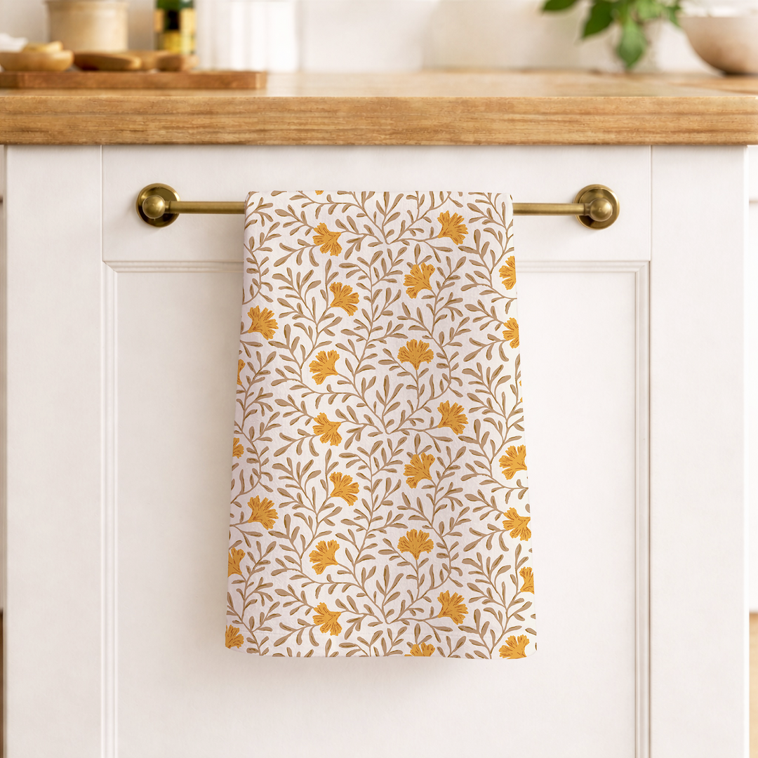 Wildflower Linen Tea Towel